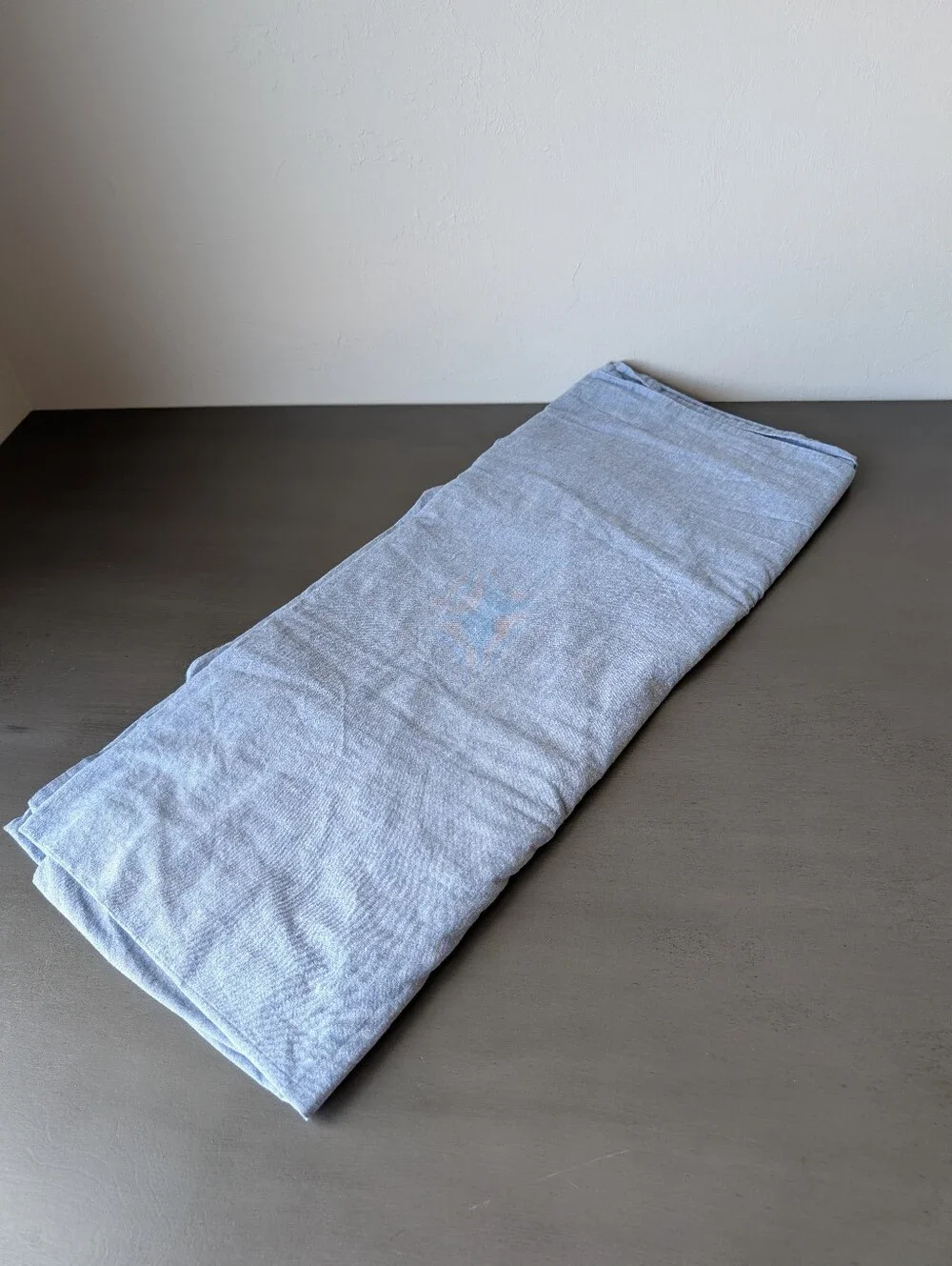 Ralph Lauren Twin Light Blue Cotton Flat Sheet